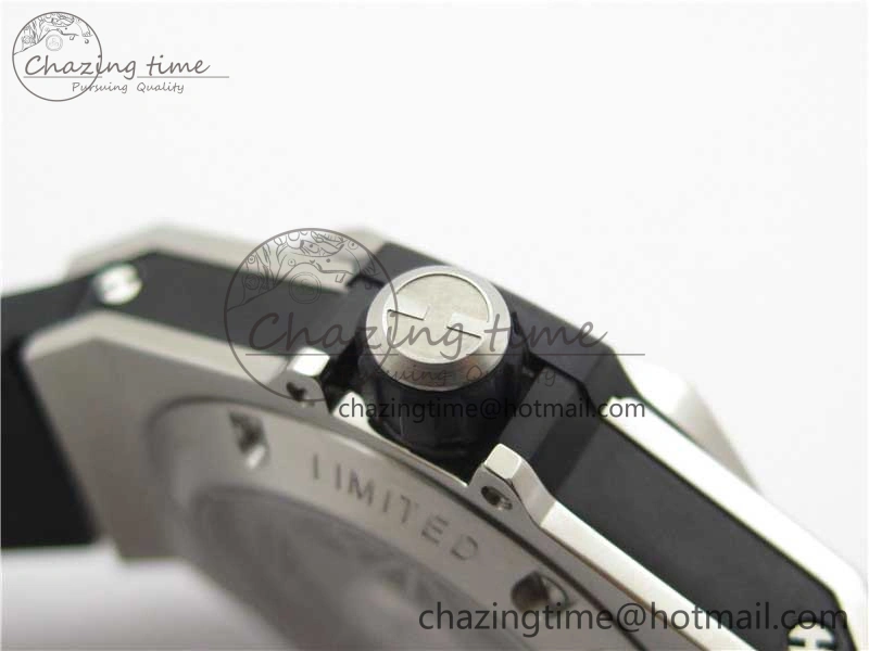 Big Bang Unico Sang Bleu Titanium Diamonds HBF Skeleton Dial on Black Gummy Strap HUB1213