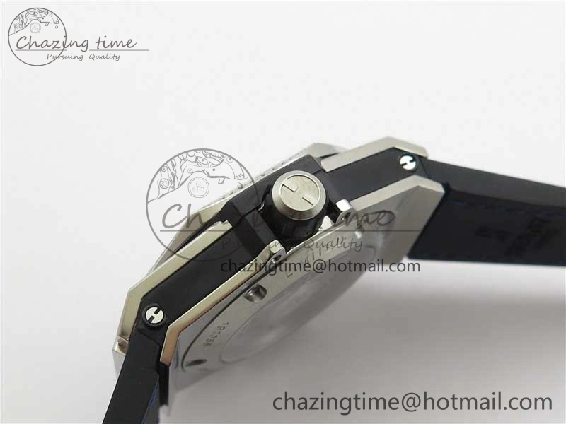Big Bang Unico Sang Bleu Titanium Diamonds HBF Skeleton Dial on Blue Gummy Strap HUB1213