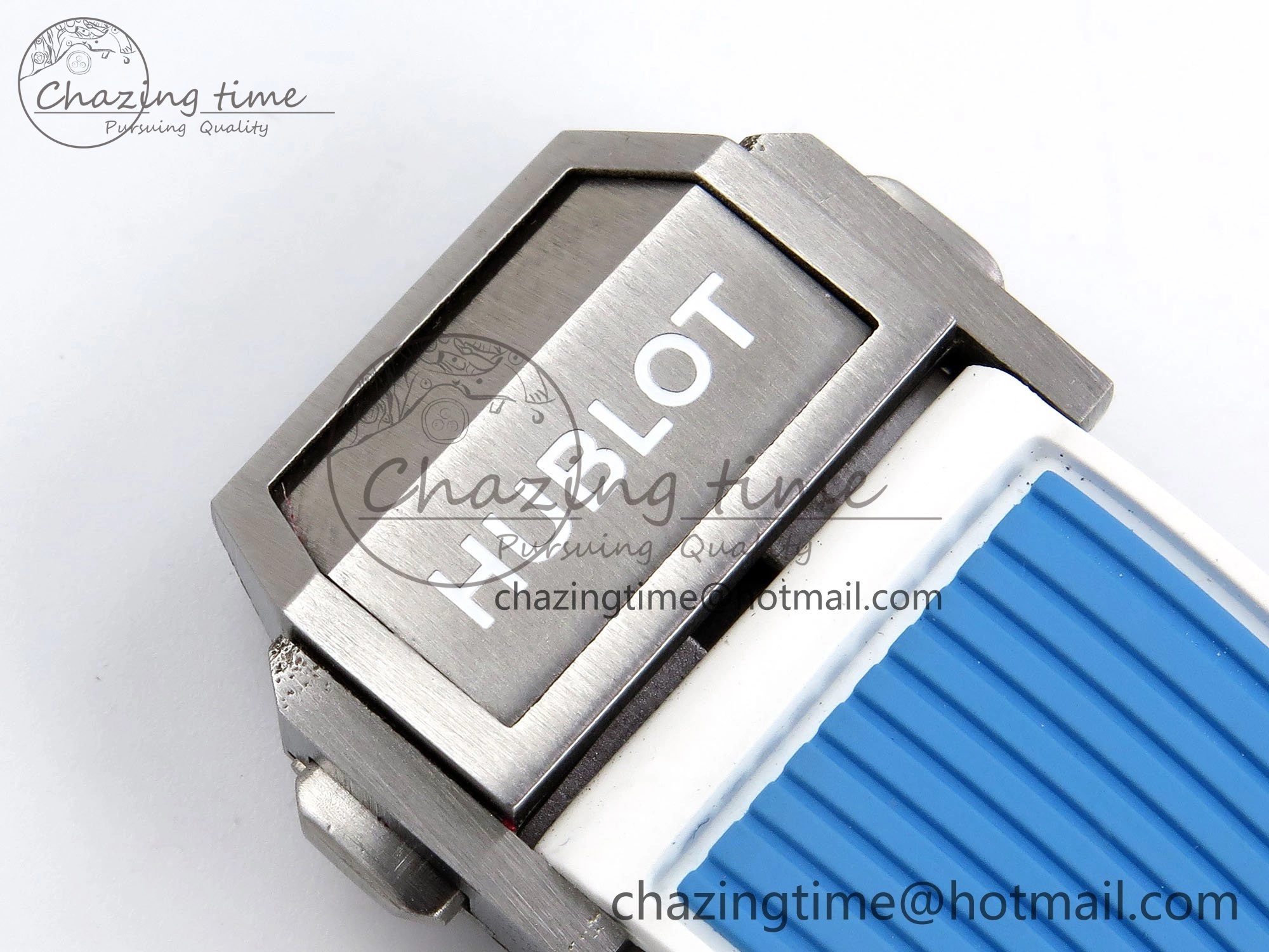 Big Bang Unico Sky Blue Ceramic BBF 1:1 Best Edition Skeleton Dial on Blue White Rubber Strap A1280