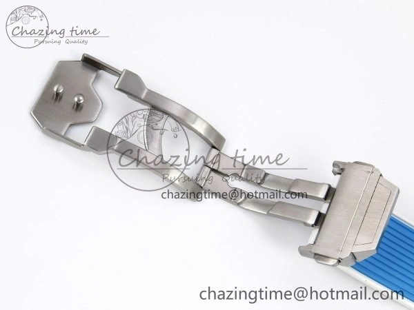Big Bang Unico Sky Blue Ceramic BBF 1:1 Best Edition Skeleton Dial on Blue White Rubber Strap A1280