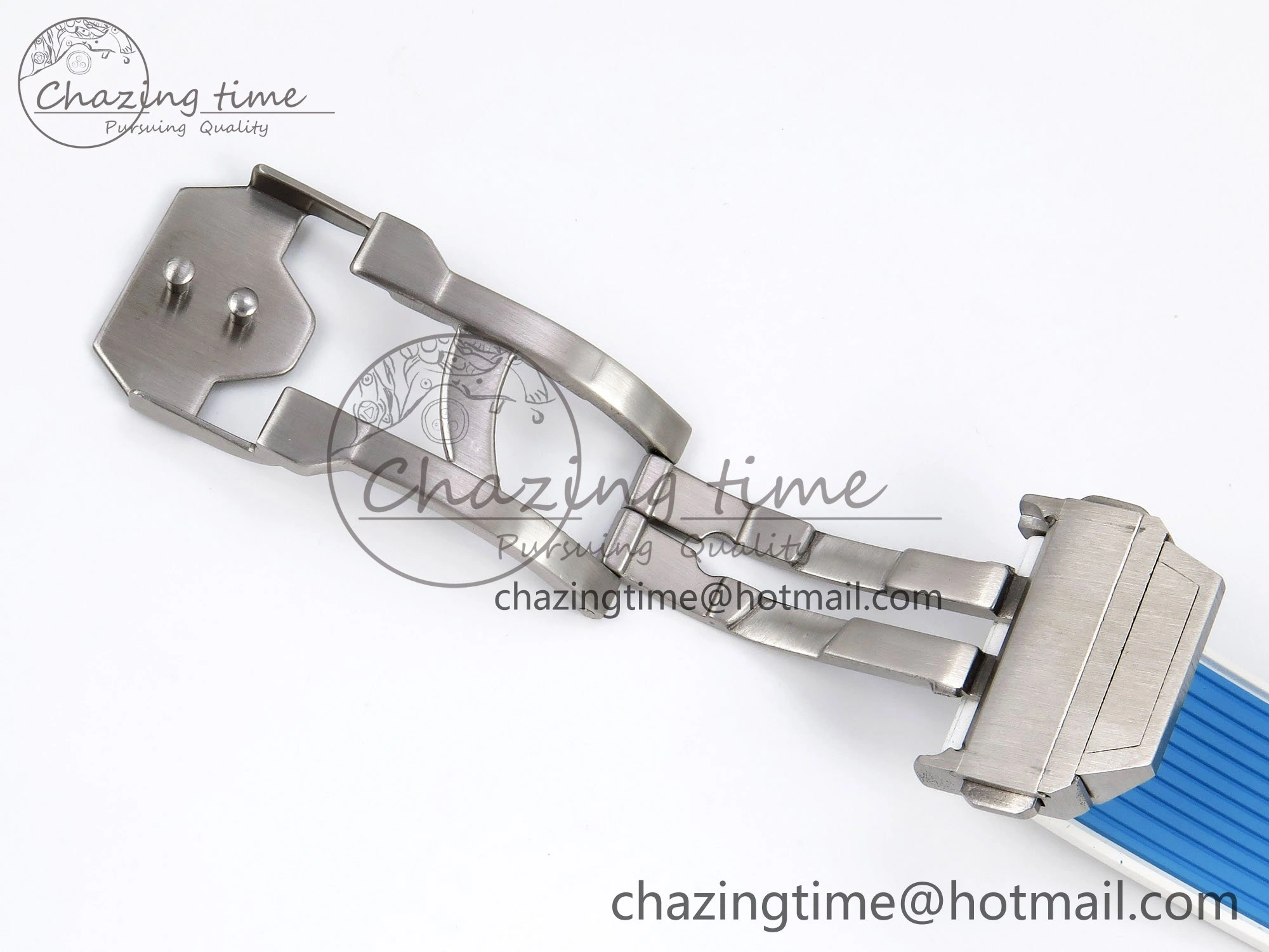 Big Bang Unico Sky Blue Ceramic BBF 1:1 Best Edition Skeleton Dial on Blue White Rubber Strap A1280