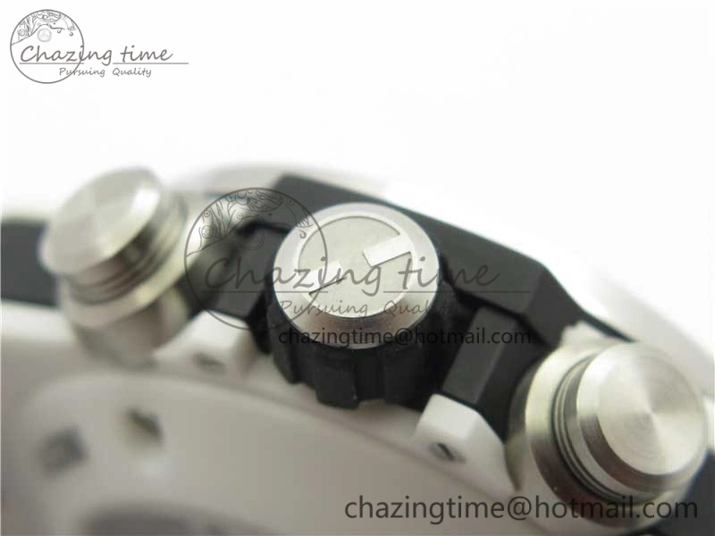 Big Bang Unico White Ceramic HBF 1:1 Best Edition Black Skeleton Dial Rainbow Bezel on Whtie Rubber Strap A1242