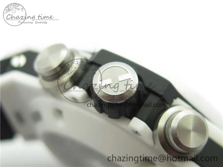 Big Bang Unico White Ceramic HBF 1:1 Best Edition Black Skeleton Dial on Whtie Rubber Strap A1242
