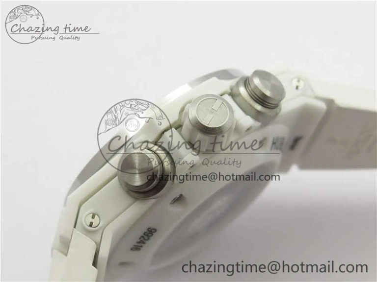 Big Bang Unico White Ceramic HBF 1:1 Best Edition White Skeleton Dial Rainbow Bezel on White Rubber Strap A1242