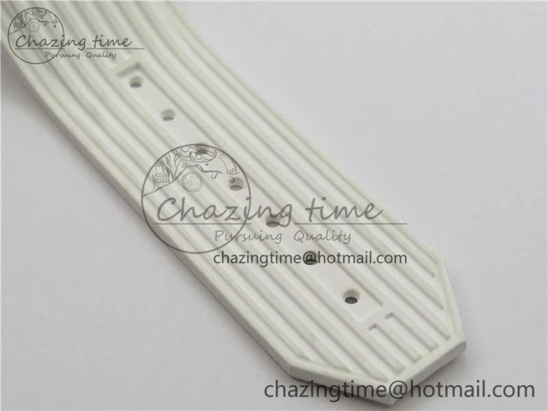 Big Bang Unico White Ceramic HBF 1:1 Best Edition White Skeleton Dial on White Rubber Strap A1242