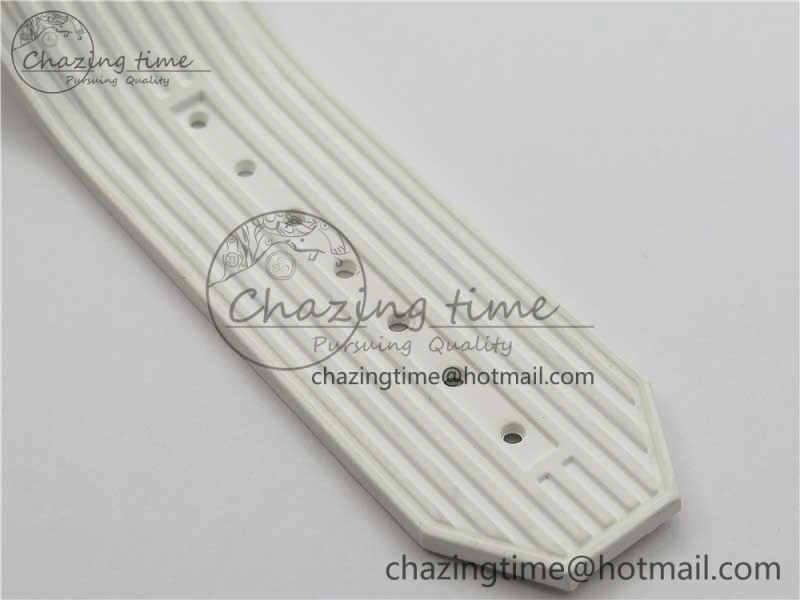 Big Bang Unico White Ceramic HBF 1:1 Best Edition White Skeleton Dial on White Rubber Strap A1242