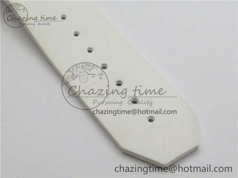 Big Bang Unico White Ceramic HBF 1:1 Best Edition White Skeleton Dial on White Rubber Strap A1242