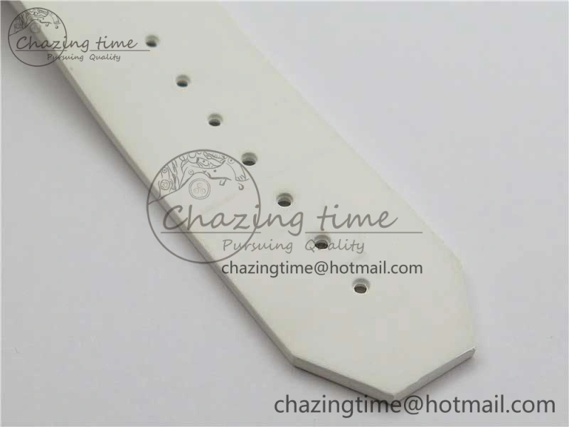 Big Bang Unico White Ceramic HBF 1:1 Best Edition White Skeleton Dial on White Rubber Strap A1242