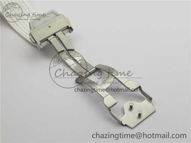 Big Bang Unico White Ceramic HBF 1:1 Best Edition White Skeleton Dial on White Rubber Strap A1242