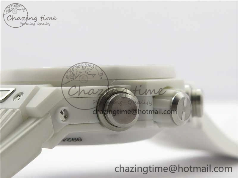 Big Bang Unico White Ceramic HBF 1:1 Best Edition White Skeleton Dial on White Rubber Strap A1242
