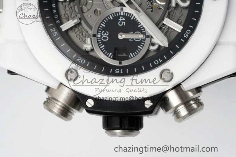 Big Bang Unico White Ceramic ZF 1:1 Best Edition Skeleton Dial on White Rubber Strap A1280