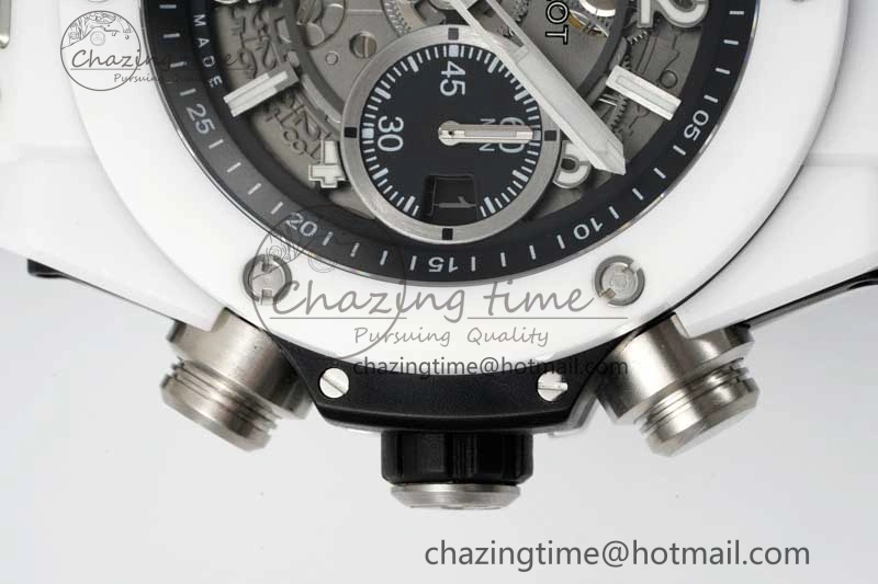 Big Bang Unico White Ceramic ZF 1:1 Best Edition Skeleton Dial on White Rubber Strap A1280