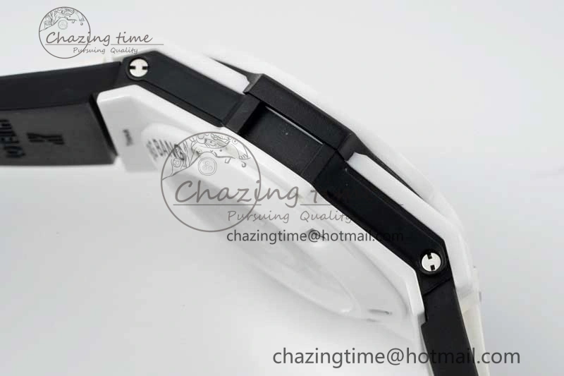 Big Bang Unico White Ceramic ZF 1:1 Best Edition Skeleton Dial on White Rubber Strap A1280