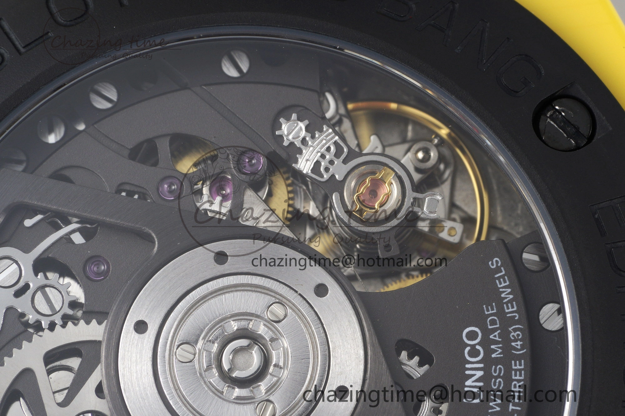 Big Bang Unico Yellow Magic Ceramic BBF 1:1 Best Edition Skeleton Dial on Yellow Rubber Strap A1280