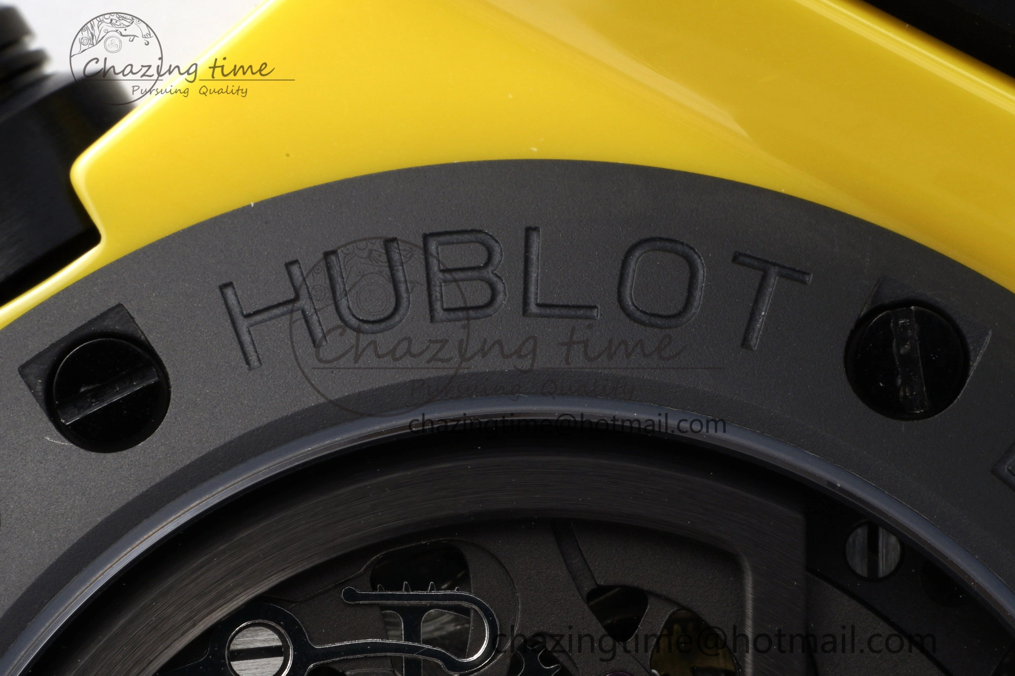 Big Bang Unico Yellow Magic Ceramic BBF 1:1 Best Edition Skeleton Dial on Yellow Rubber Strap A1280