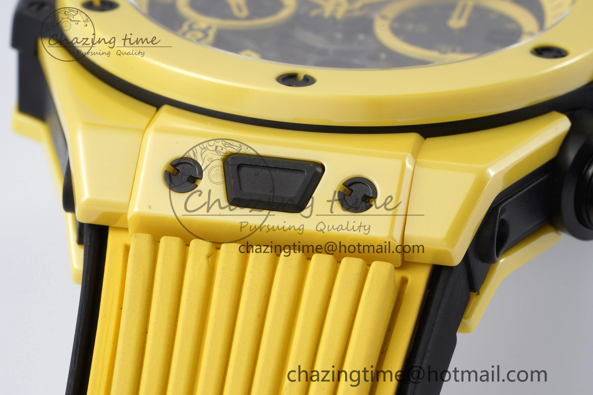 Big Bang Unico Yellow Magic Ceramic BBF 1:1 Best Edition Skeleton Dial on Yellow Rubber Strap A1280
