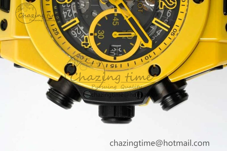 Big Bang Unico Yellow Magic Ceramic ZF 1:1 Best Edition Skeleton Dial on Yellow Rubber Strap A1280