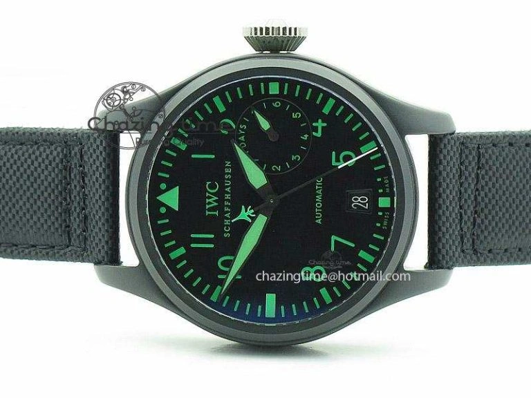 Big Pilot 5019 Ceramic Case Black Dial Green Markers Asian 23J