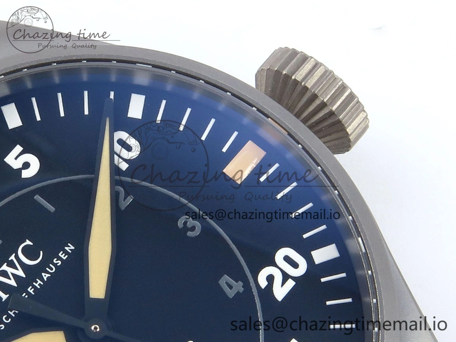Big Pilot IW329701 M+F 1:1 Best Edition Black Dial on Brown Leather Strap MY8205
