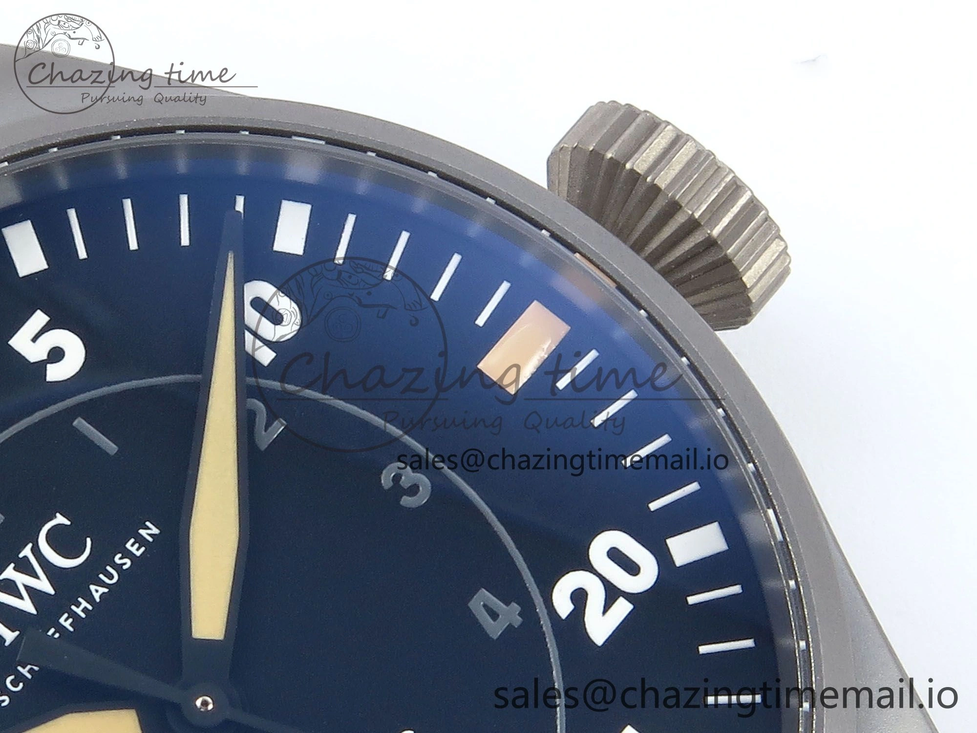 Big Pilot IW329701 M+F 1:1 Best Edition Black Dial on Brown Leather Strap MY8205