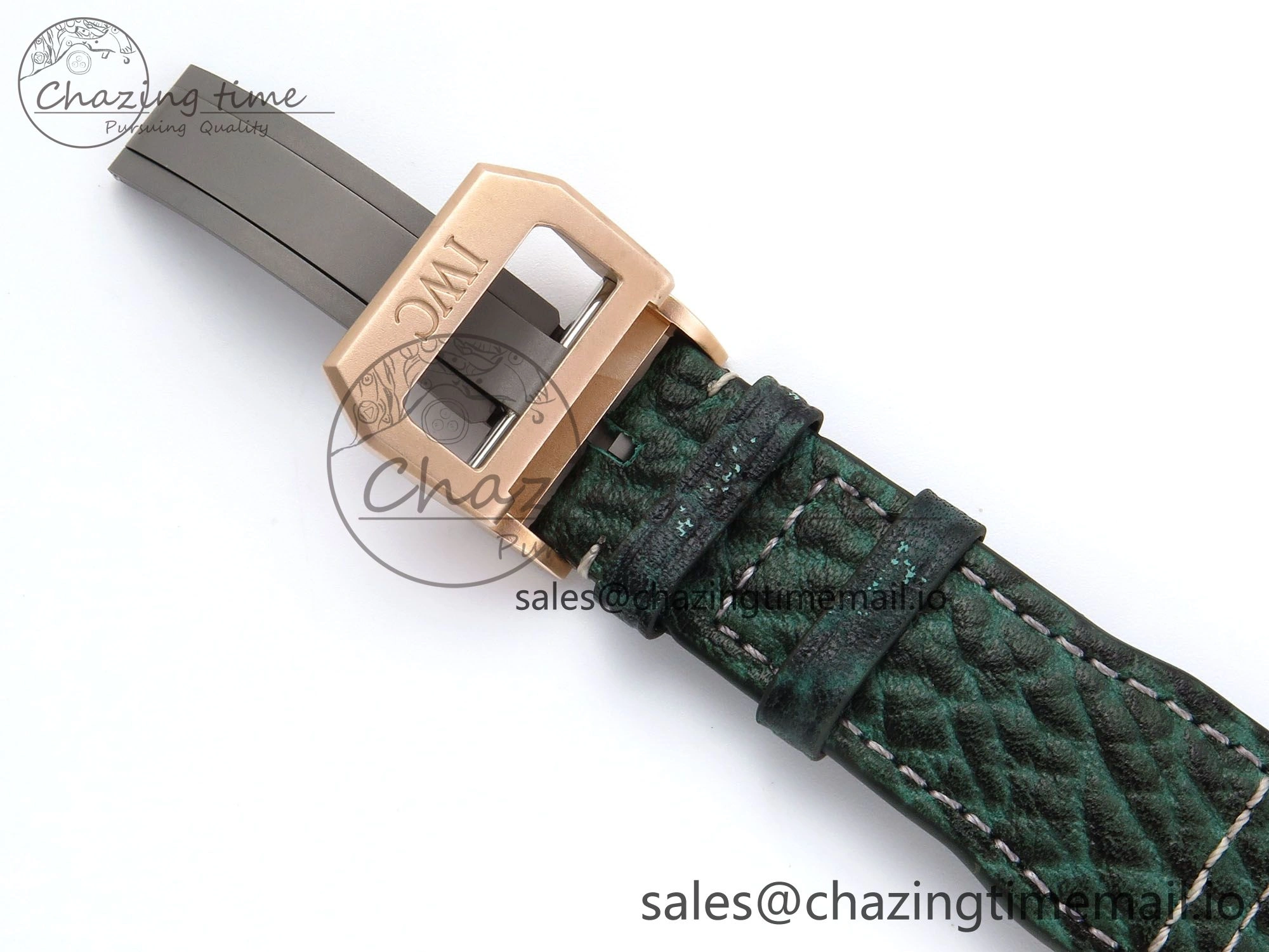 Big Pilot IW329702 M+F 1:1 Best Edition Green Dial on Green Leather Strap MY8205