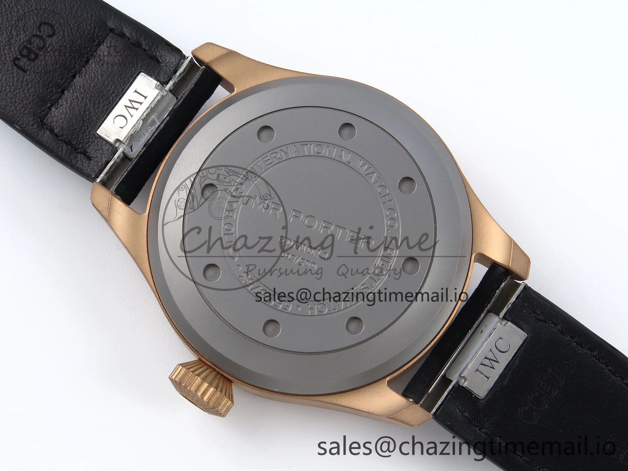 Big Pilot IW329703 M+F 1:1 Best Edition Black Dial on Black Nylon Strap MY8205