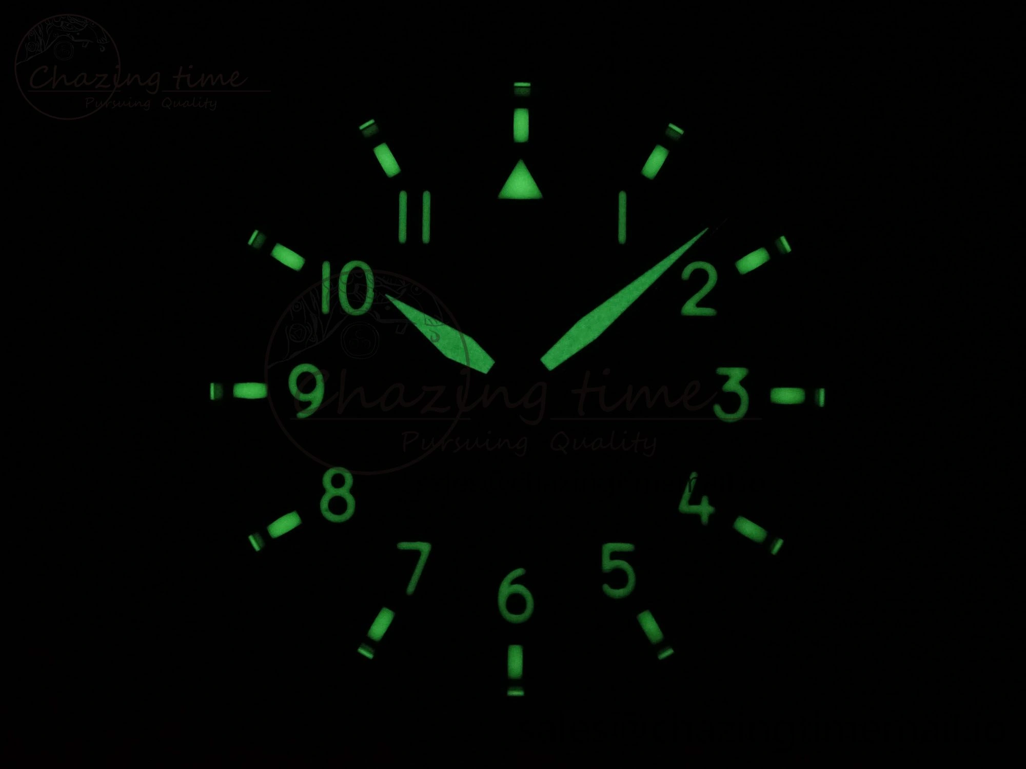 Big Pilot IW329802 M+F 1:1 Best Edition Green Dial on Green Nylon Strap MY8205