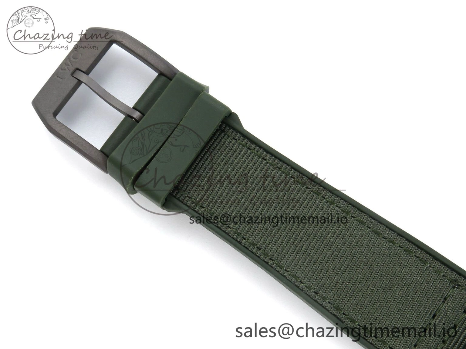Big Pilot IW329802 M+F 1:1 Best Edition Green Dial on Green Nylon Strap MY8205