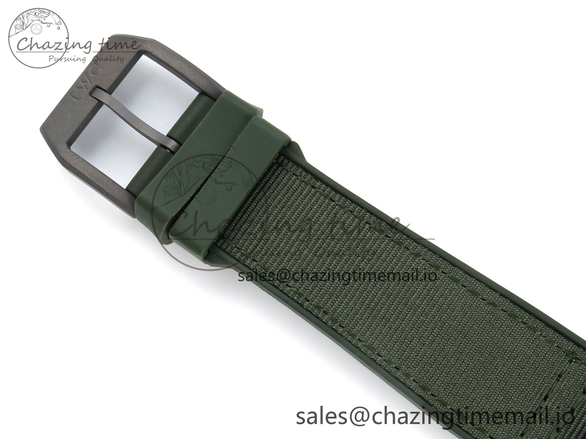 Big Pilot IW329802 M+F 1:1 Best Edition Green Dial on Green Nylon Strap MY8205
