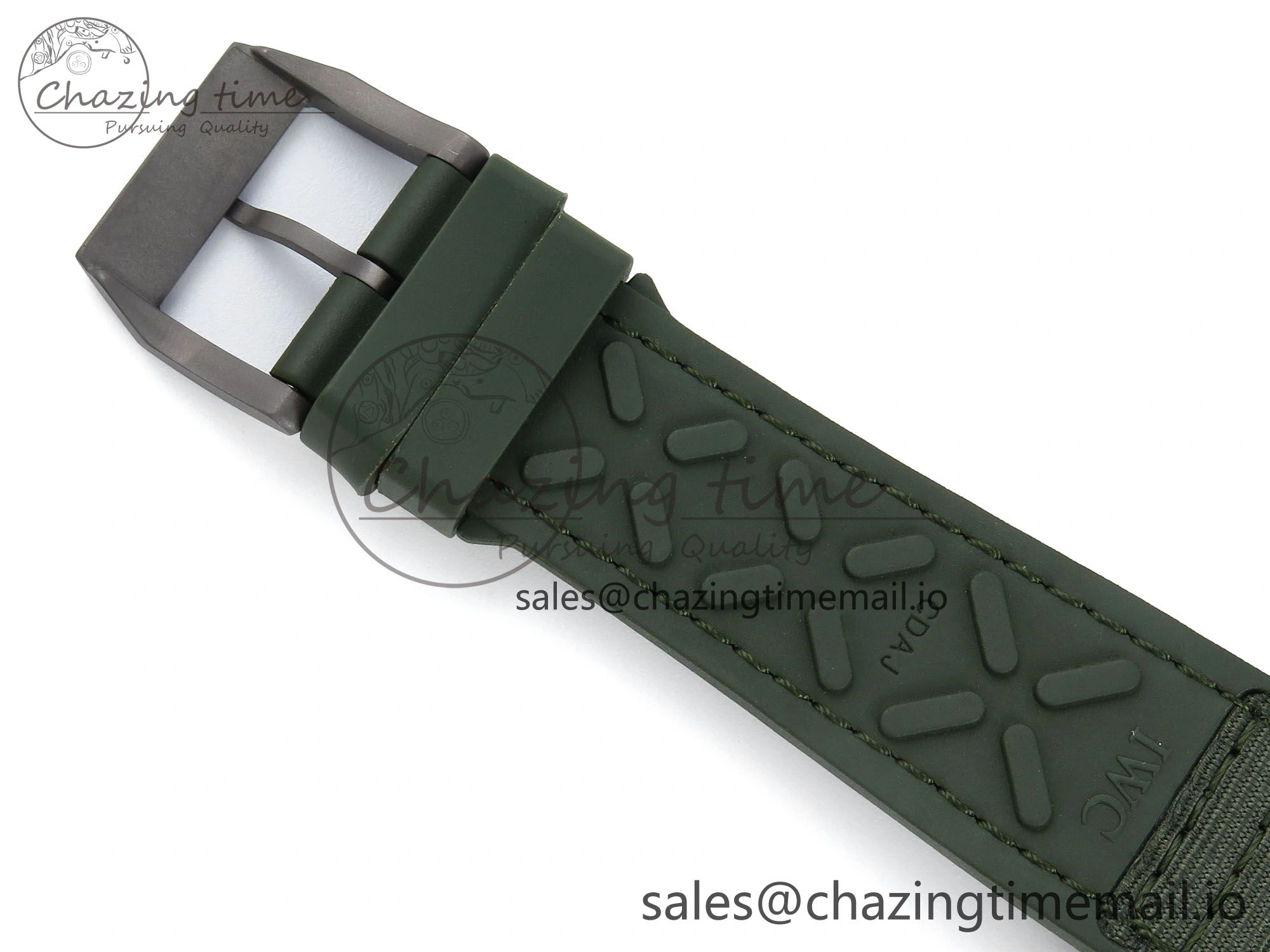 Big Pilot IW329802 M+F 1:1 Best Edition Green Dial on Green Nylon Strap MY8205