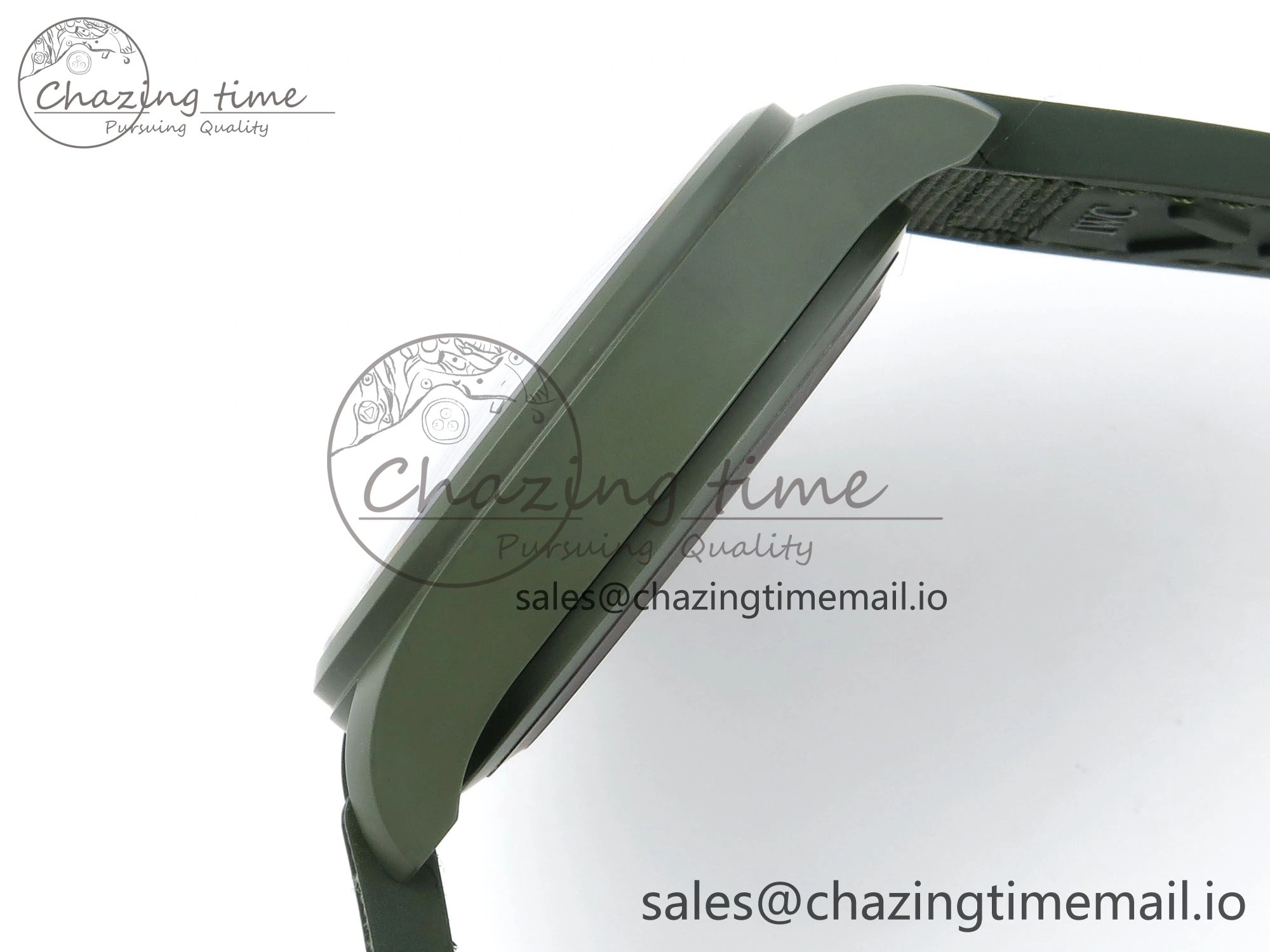 Big Pilot IW329802 M+F 1:1 Best Edition Green Dial on Green Nylon Strap MY8205