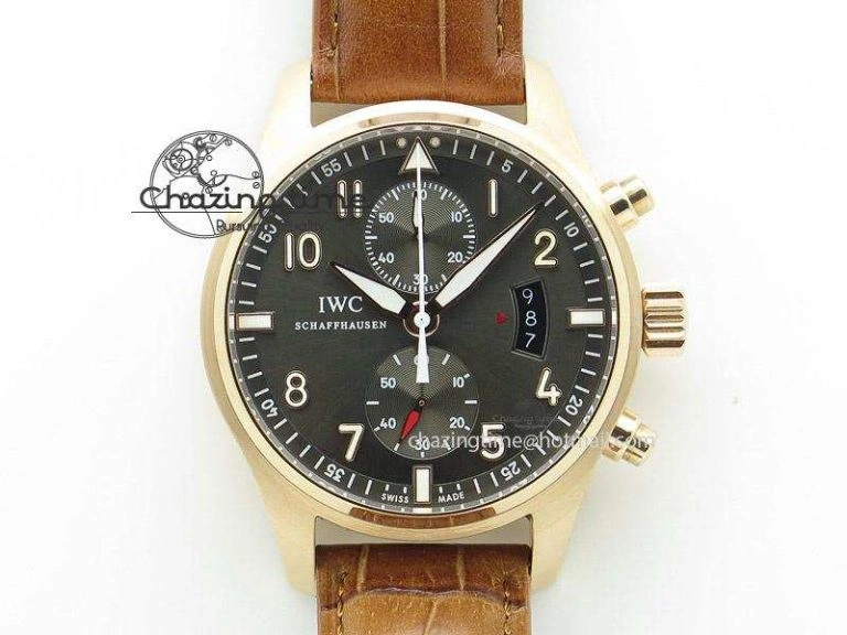 Big Pilot IW5009 Grey Dial ZF Edition Grey Dial On Brown Leather Strap A51111 (Fantasy Dial Color)
