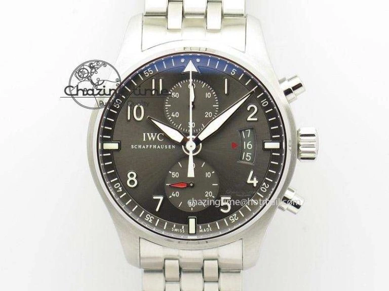 Big Pilot IW5009 Grey Dial ZF Edition Grey Dial On Brown Leather Strap A51111 (Fantasy Dial Color)