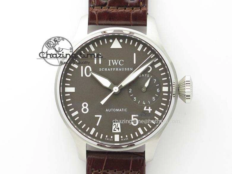 Big Pilot IW5009 Grey Dial ZF Edition Grey Dial On Brown Leather Strap A51111 (Fantasy Dial Color)
