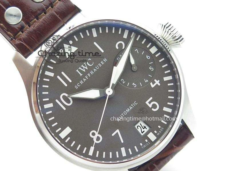 Big Pilot IW5009 Grey Dial ZF Edition Grey Dial On Brown Leather Strap A51111 (Fantasy Dial Color)