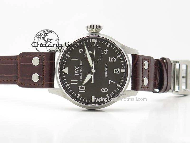Big Pilot IW5009 Grey Dial ZF Edition Grey Dial On Brown Leather Strap A51111 (Fantasy Dial Color)