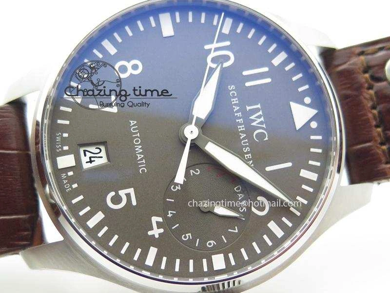 Big Pilot IW5009 Grey Dial ZF Edition Grey Dial On Brown Leather Strap A51111 (Fantasy Dial Color)