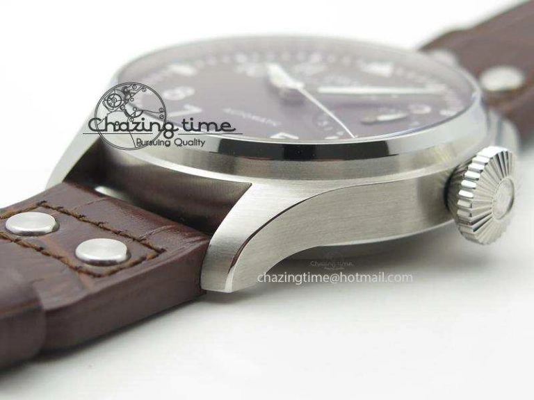 Big Pilot IW5009 Grey Dial ZF Edition Grey Dial On Brown Leather Strap A51111 (Fantasy Dial Color)