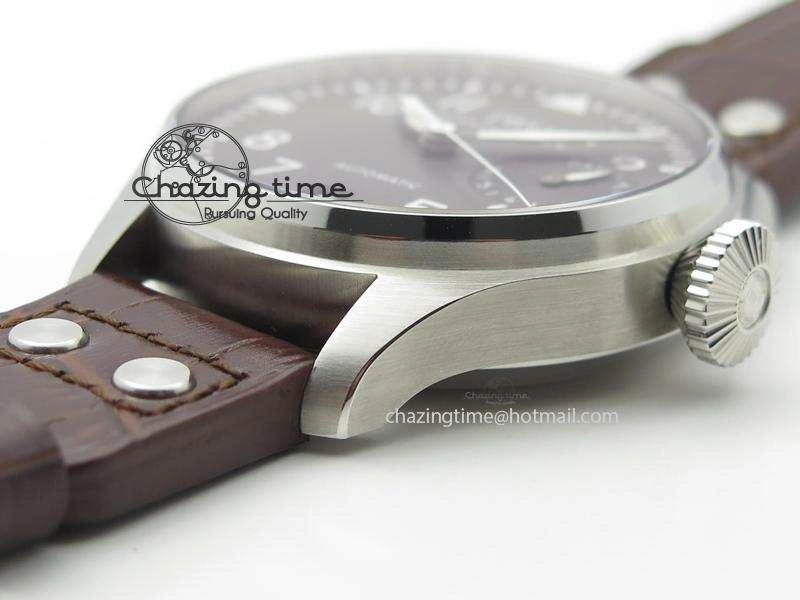 Big Pilot IW5009 Grey Dial ZF Edition Grey Dial On Brown Leather Strap A51111 (Fantasy Dial Color)
