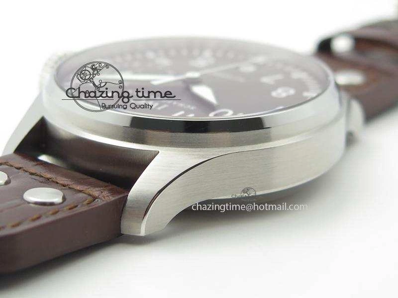 Big Pilot IW5009 Grey Dial ZF Edition Grey Dial On Brown Leather Strap A51111 (Fantasy Dial Color)