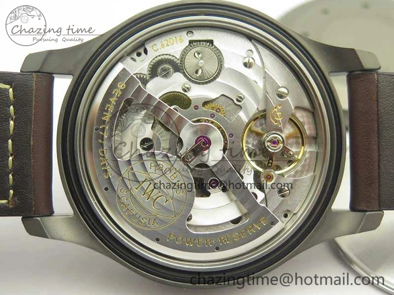 Big Pilot IW501004 Titanium ZF 1:1 Best Edition Black Dial On Brown Leather Strap A52110