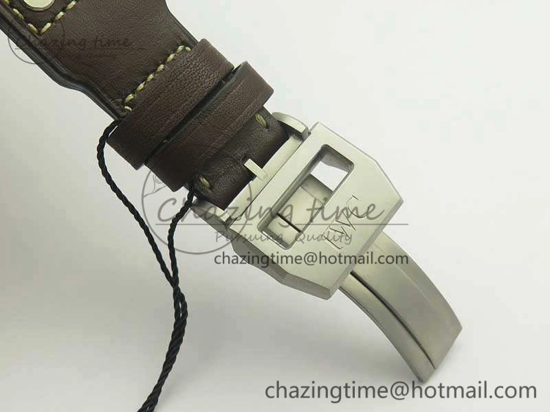 Big Pilot IW501004 Titanium ZF 1:1 Best Edition Black Dial On Brown Leather Strap A52110