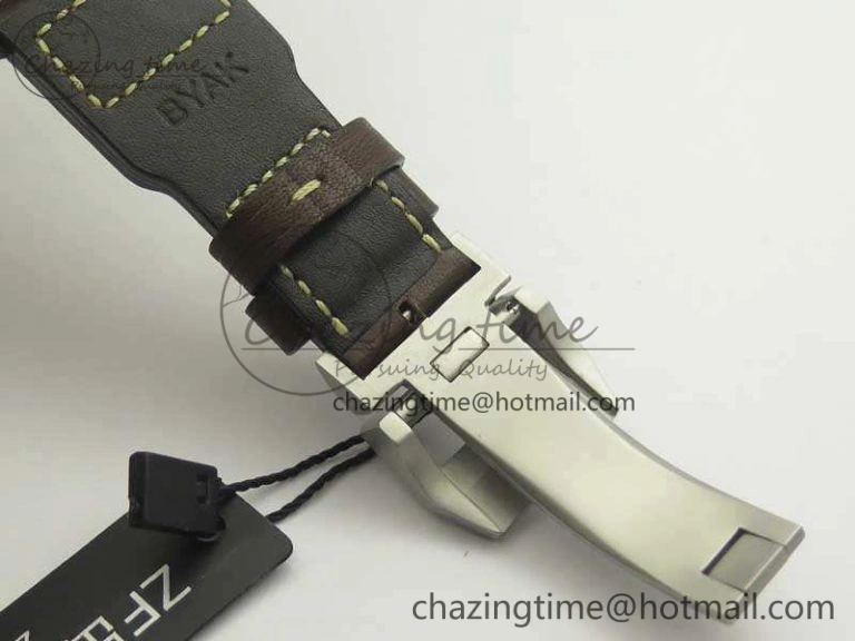 Big Pilot IW501004 Titanium ZF 1:1 Best Edition Black Dial On Brown Leather Strap A52110
