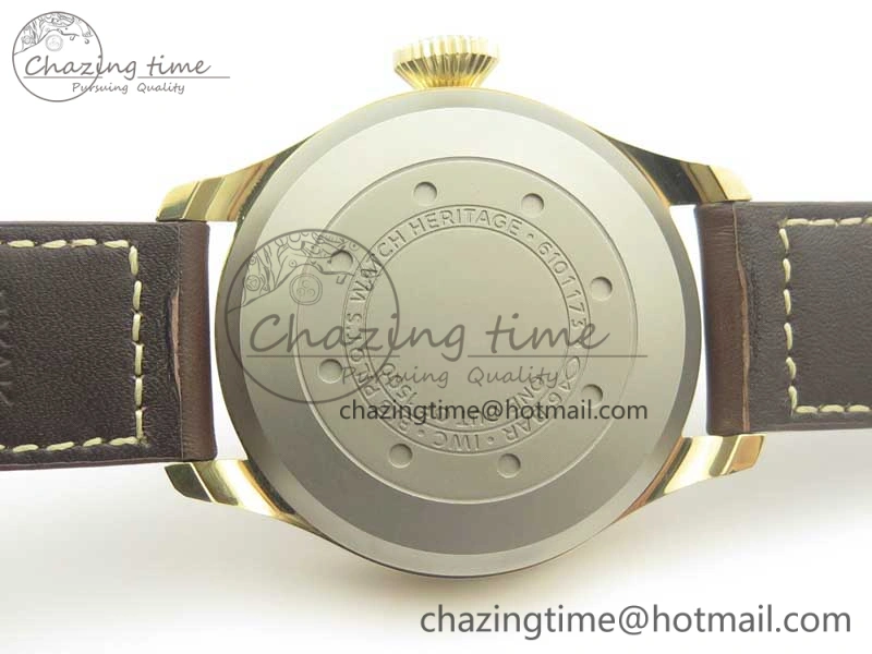 Big Pilot IW501005 Real Bronze ZF 1:1 Best Edition Black Dial on Brown Leather Strap A52000