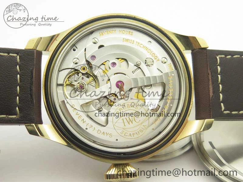 Big Pilot IW501005 Real Bronze ZF 1:1 Best Edition Black Dial on Brown Leather Strap A52000