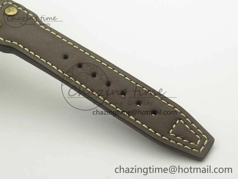 Big Pilot IW501005 Real Bronze ZF 1:1 Best Edition Black Dial on Brown Leather Strap A52000