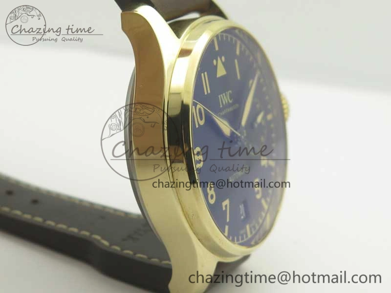 Big Pilot IW501005 Real Bronze ZF 1:1 Best Edition Black Dial on Brown Leather Strap A52000