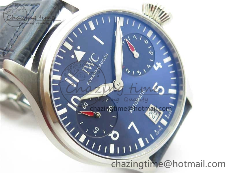 Big Pilot IW501008 “Boutique London” SS ZF Best Edition Blue Dial on Blue Leather Strap A52010