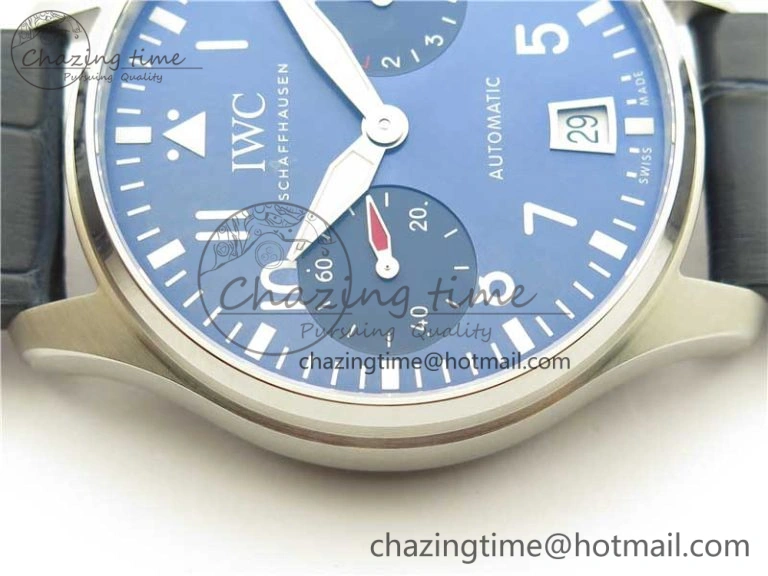 Big Pilot IW501008 “Boutique London” SS ZF Best Edition Blue Dial on Blue Leather Strap A52010