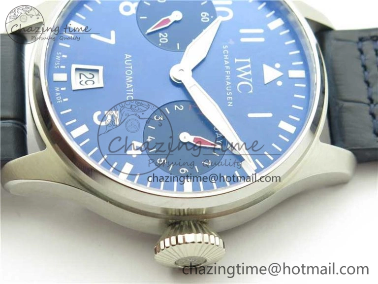 Big Pilot IW501008 “Boutique London” SS ZF Best Edition Blue Dial on Blue Leather Strap A52010